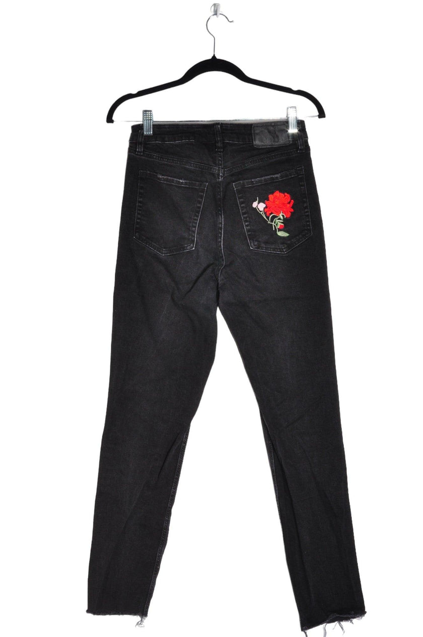 H&M Women Straight-Legged Jeans Regular fit in Black - 8