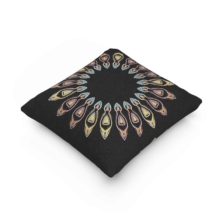 Geometric Pattern Woven Pillow | Decorative Throw Cushion