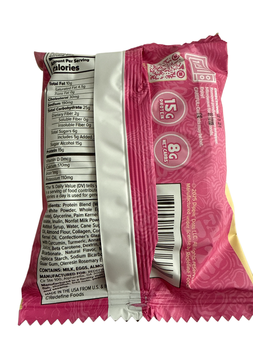 Dippin Dots 15 Gram Birthday Cake Protein Donut 75G - U.S Edition