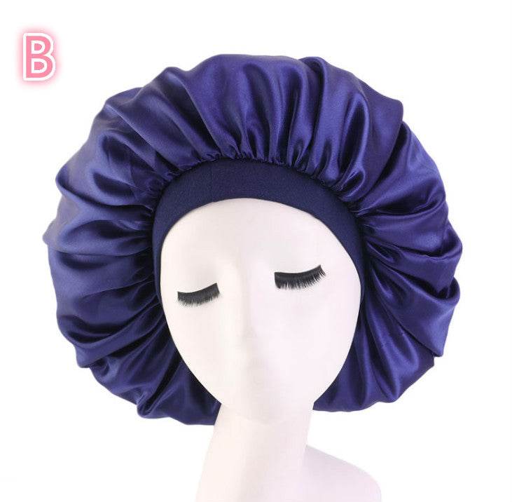 Beauty print Satin Silk Hair Bonnet for sleeping