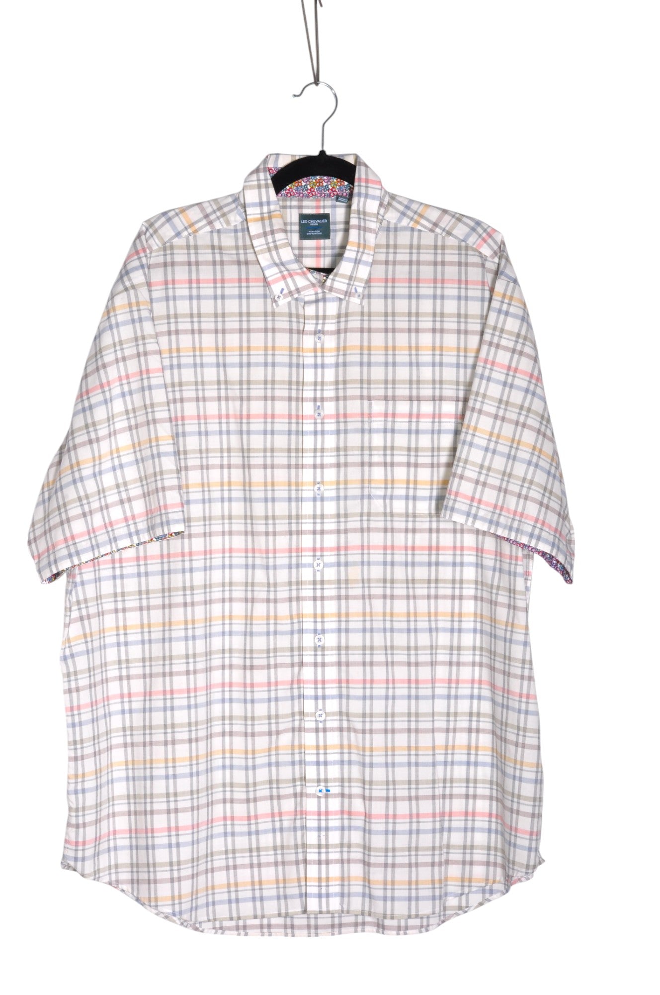 LEO CHEVALIER Men Button Down Tops Regular fit in Gray - XXL