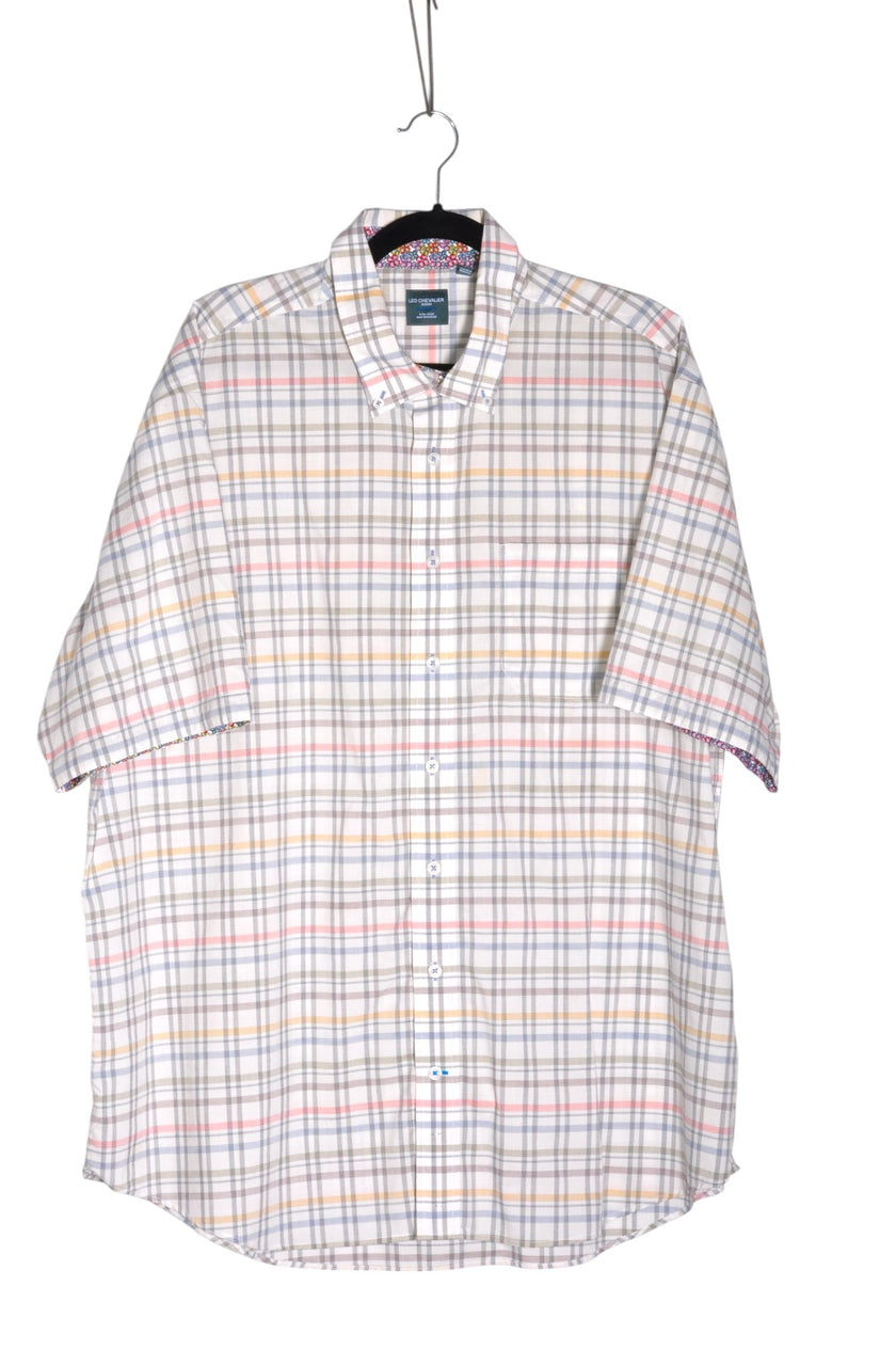 LEO CHEVALIER Men Button Down Tops Regular fit in Gray - XXL