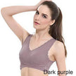 Front Cross Side Buckle Lace Side Non-Wire Sports Fitness Bra women