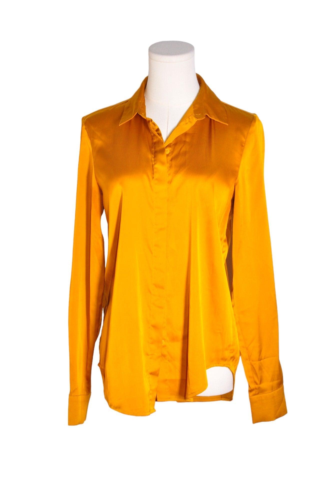 H&M Women Button Down Tops Regular fit in Yellow - 2