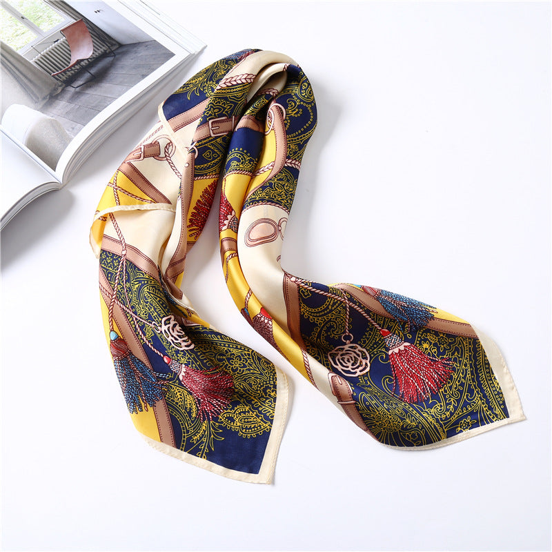 Women's Decorative Silk-Style Square Scarf 70x70cm – 15 Prints Canada USA