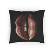 Kiss Design Woven Pillow | Lip Print Accent Pillow