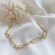 Cold Wind Zircon Gold Chain Necklace for women