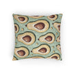 Avocado Pattern Woven Pillow — Retro Green Kitchen Decorative Throw Pillow