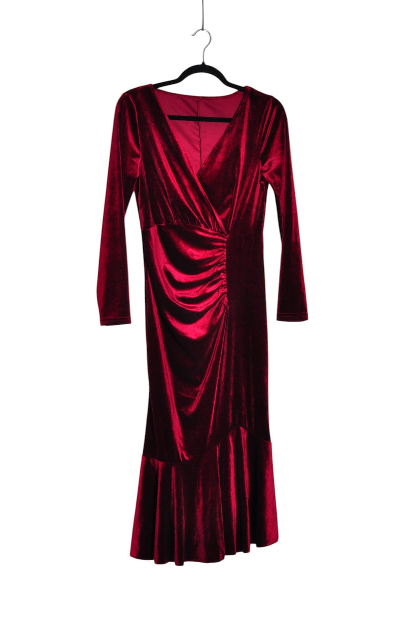 SHEIN Women Midi Dresses Regular fit in Red - S