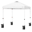 6.6 x 6.6 Feet Outdoor Pop-up Canopy Tent with Roller Bag-White