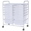 12 Storage Drawer Organizer Bins Rolling Cart