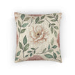 Vintage Floral Woven Pillow | Tapestry Rose Leaf Throw Pillow