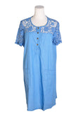 UNBRANDED Women Drop Waist Dresses Regular fit in Blue - L