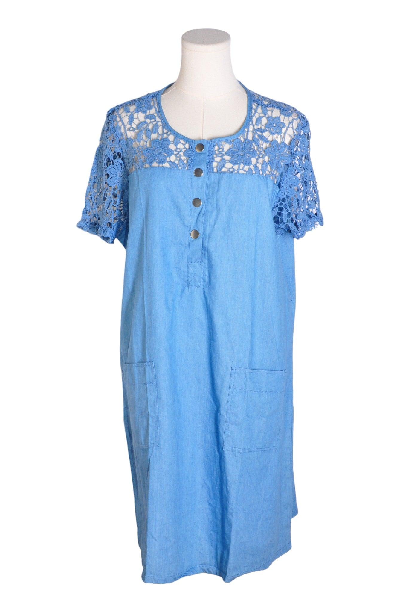 UNBRANDED Women Drop Waist Dresses Regular fit in Blue - L