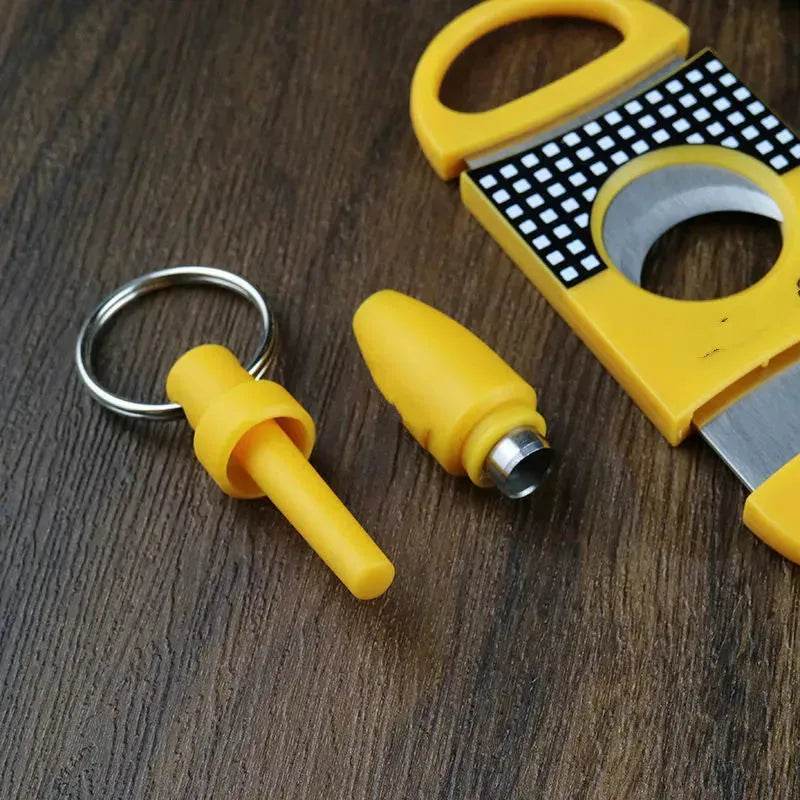 3pcs Cigar Cutter and Punches Set V-Cut Sharp Stainless Steel Scissors