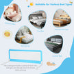 59 Inch Extra Long Folding Breathable Baby Children Toddlers Bed Rail Guard with Safety Strap-Blue