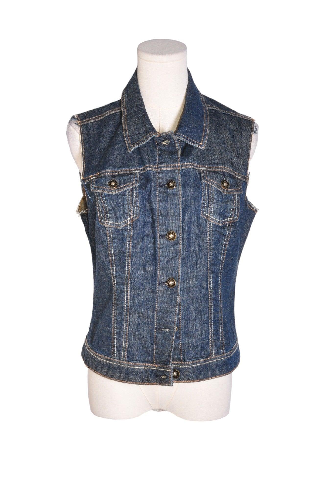 GUESS Women Denim Tops Regular fit in Blue - L