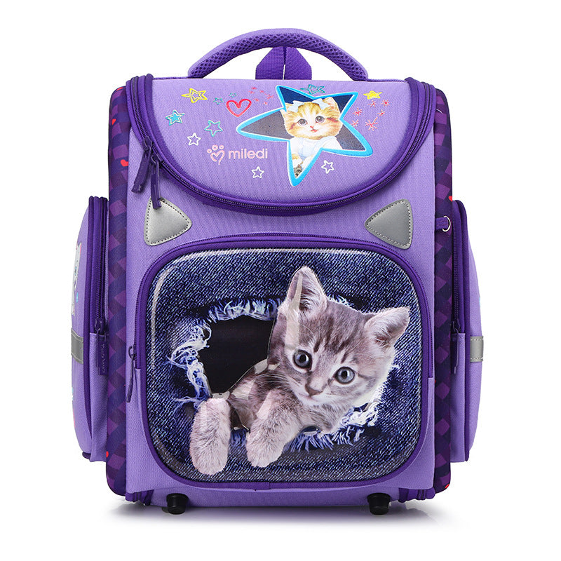 Cartoon Bear Kids School Backpack – Cute Waterproof School Bag for Girls
