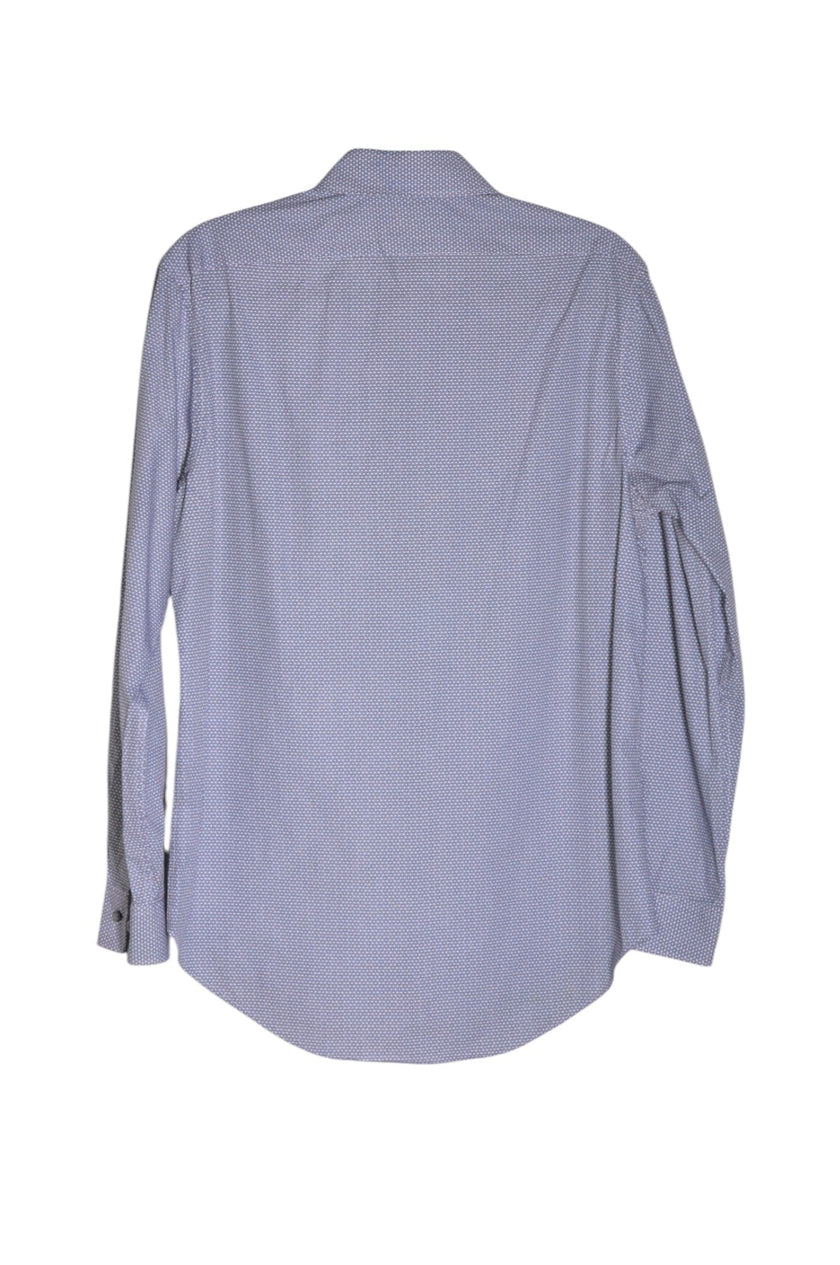 CALVIN KLEIN Men Button Down Tops Regular fit in Gray - L