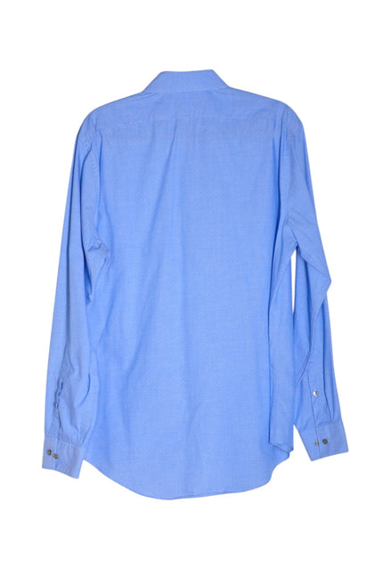 CALVIN KLEIN Men Button Down Tops Regular fit in Blue - L