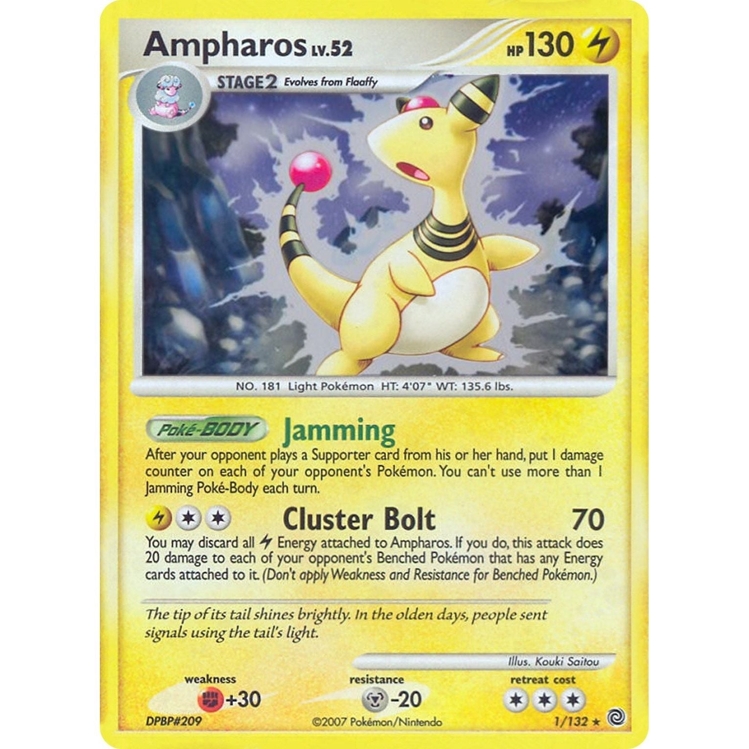 Ampharos - 1/132 (DP Secret Wonders) (001/132) (PR)