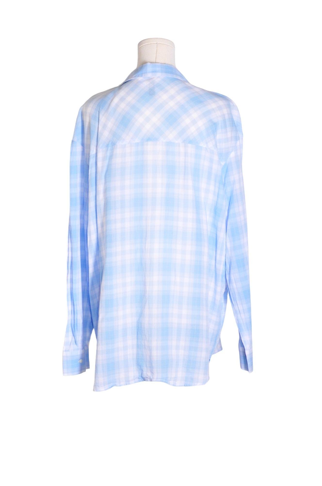 H&M Women Button Down Tops Regular fit in Blue - L