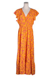 UNBRANDED Women Maxi Dresses Regular fit in Orange - XL