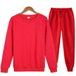 Autumn Winter  street fashion Plain Crew neck Sweatsuit for men