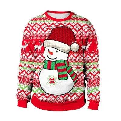 Ugly Christmas Sweater For gift Santa Deer Elf Funny Pullover