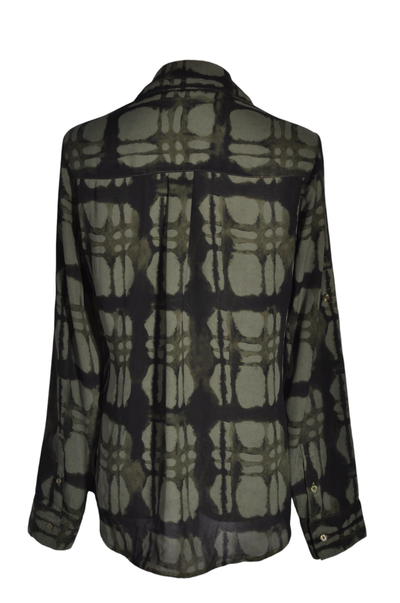 EXPRESS Women Button Down Tops Regular fit in Green - S