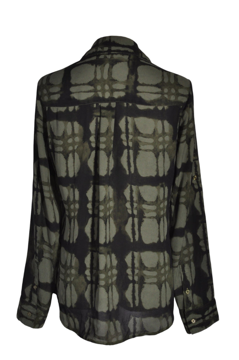 EXPRESS Women Button Down Tops Regular fit in Green - S