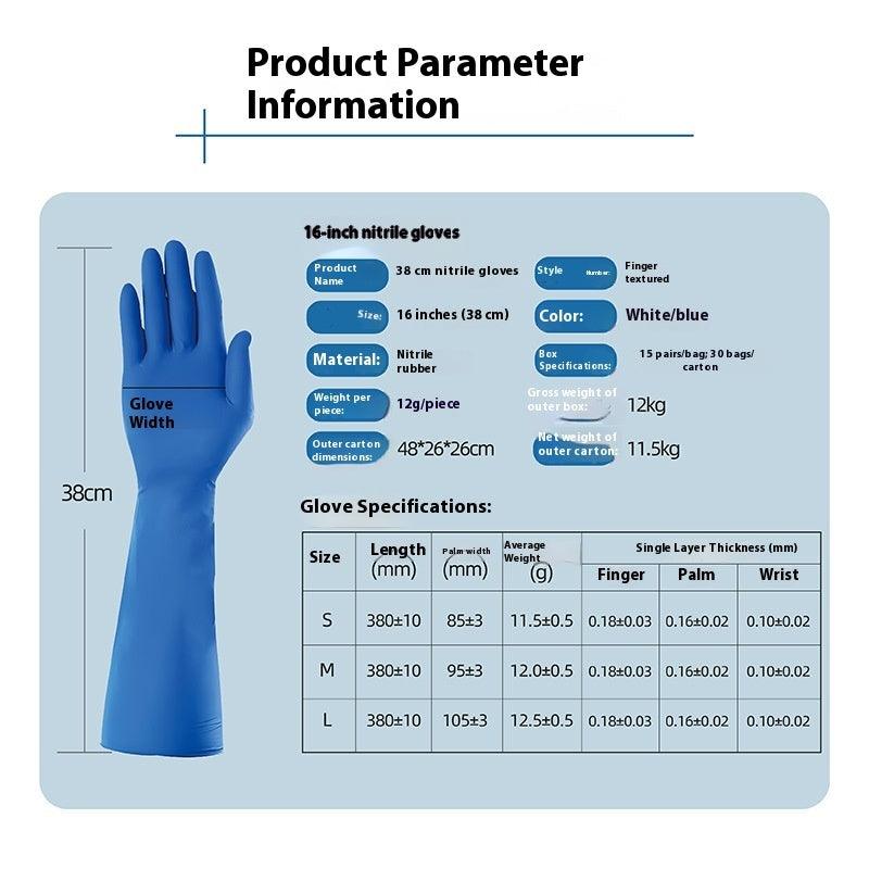 Cleanroom Nitrile Gloves 15 Pairs – Thickened Disposable Gloves for Lab, Electronics & Industry