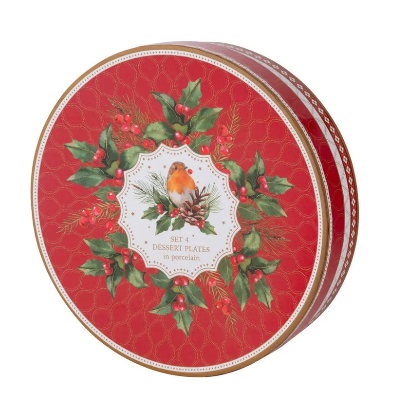 STUDIO-1811 - Christmas Berries 19cm (7.5in) Dessert Plates Set of 4