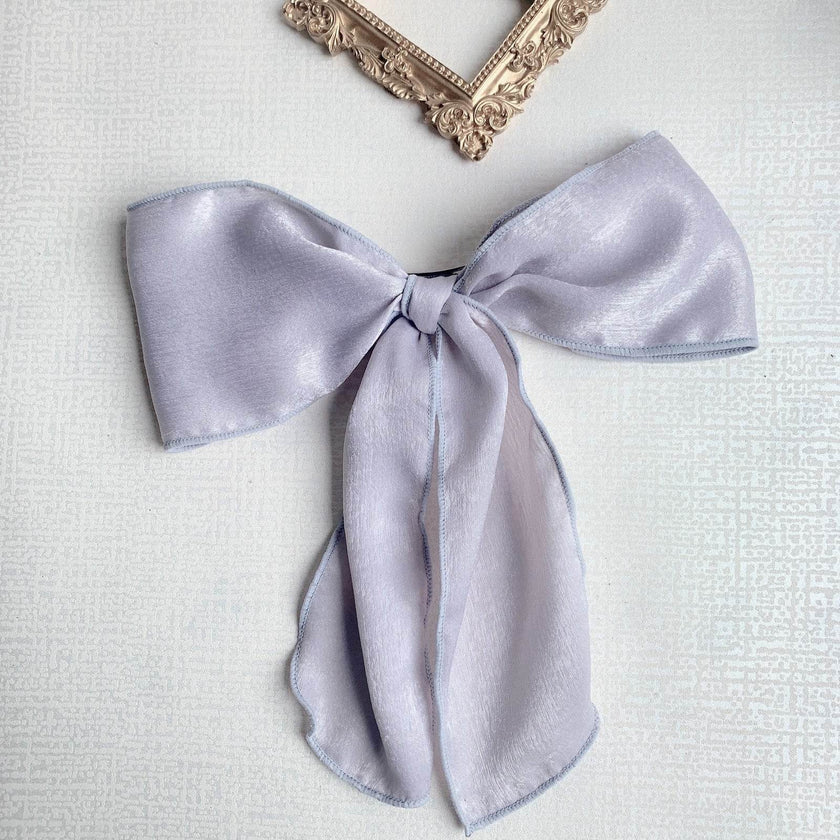 Silk satin oversized bow tie Hair Scrunchies ponytail Holder