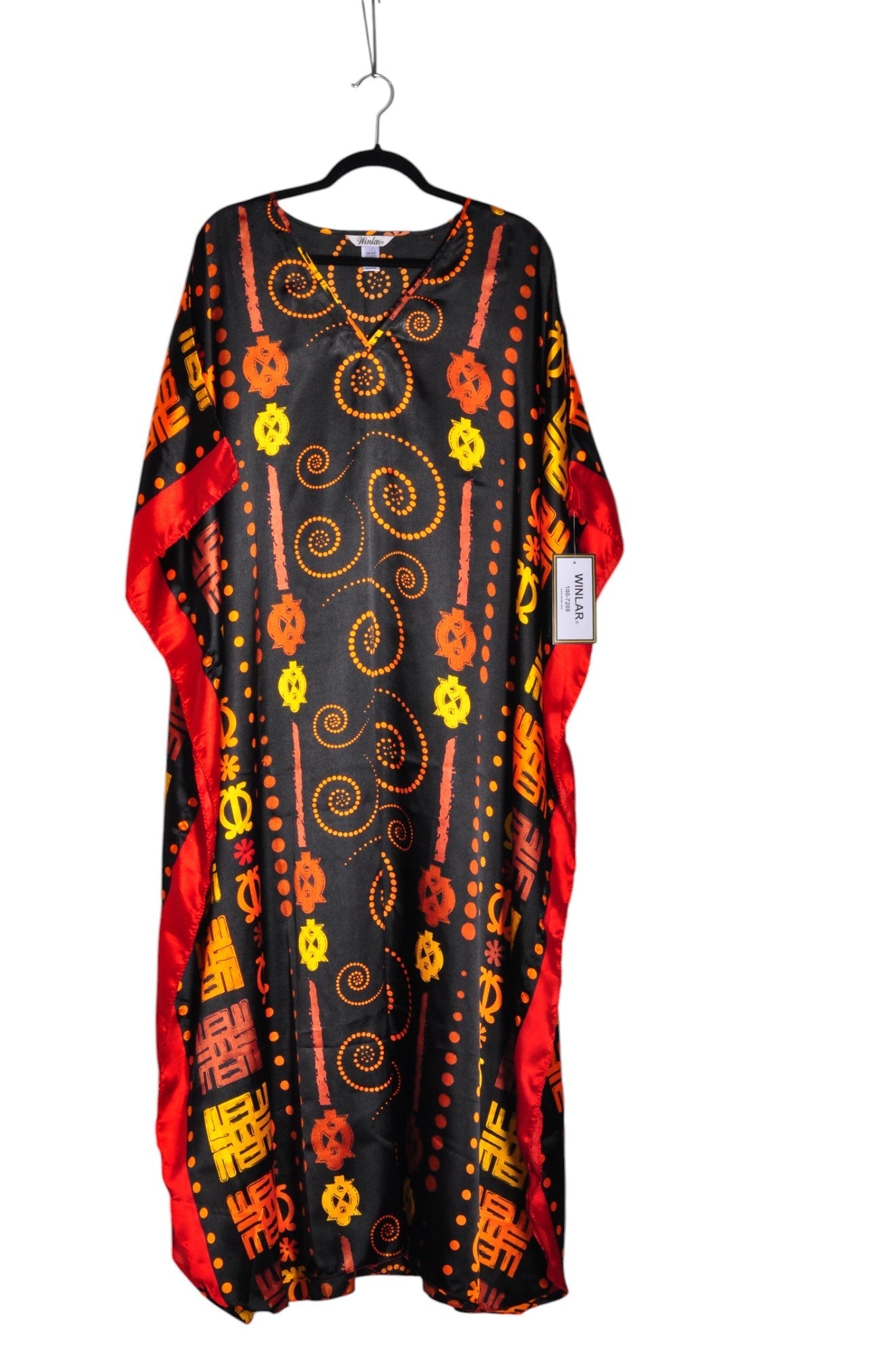 WINLAR Women Drop Waist Dresses Regular fit in Orange - M