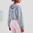 Women's Half Zipper Drawstring Workout Hoodie Athleisure Gym Hoodie