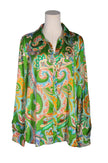 ZARA Women Button Down Tops Regular fit in Green - XXL