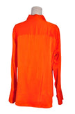 ZARA Women Button Down Tops Regular fit in Orange - XXL