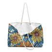 Vintage Yellow Floral Weekender Bag | Diaper Tote, Travel & Gym Carrier