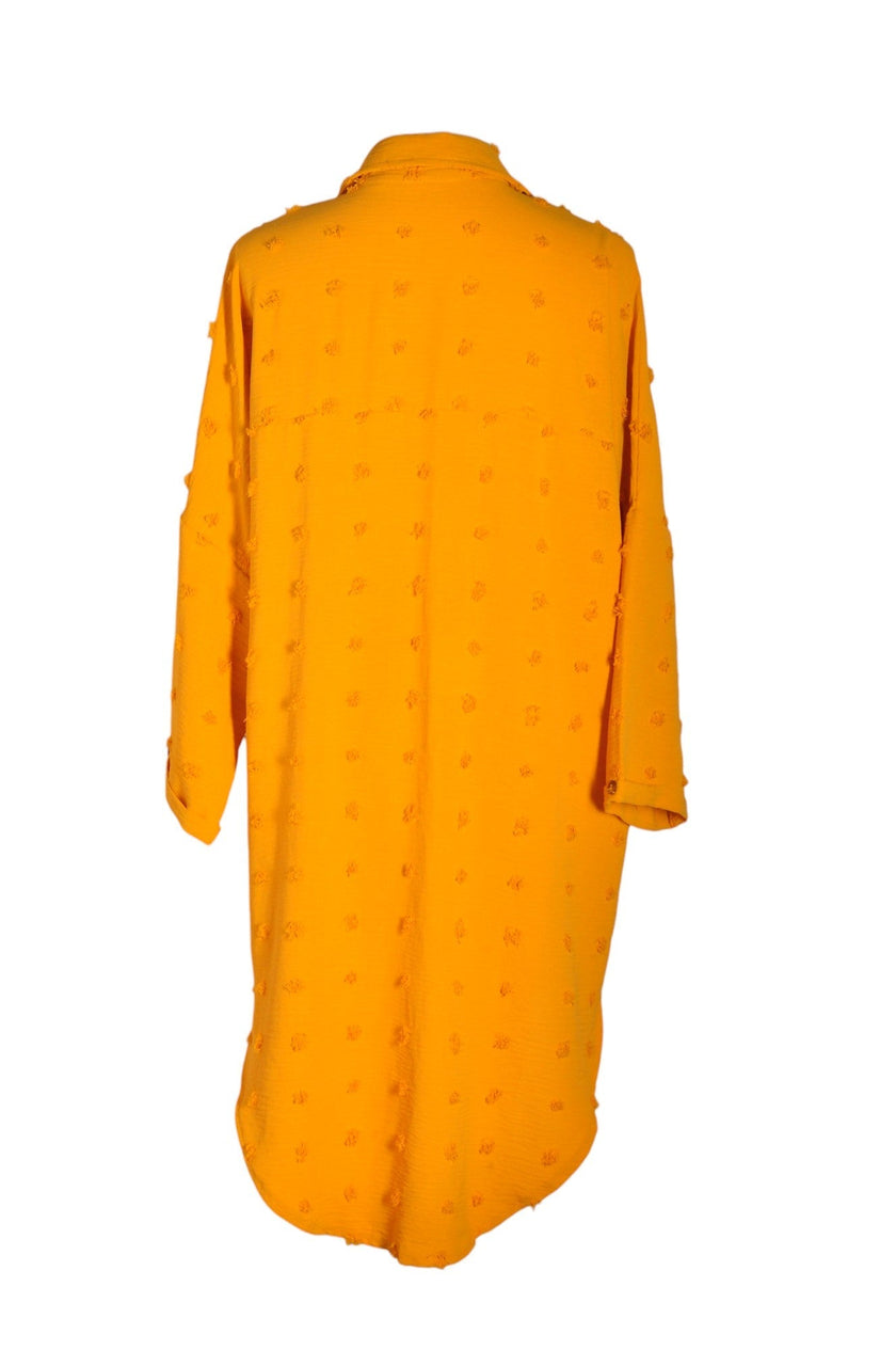 UNBRANDED Women Button Down Tops Regular fit in Orange - L