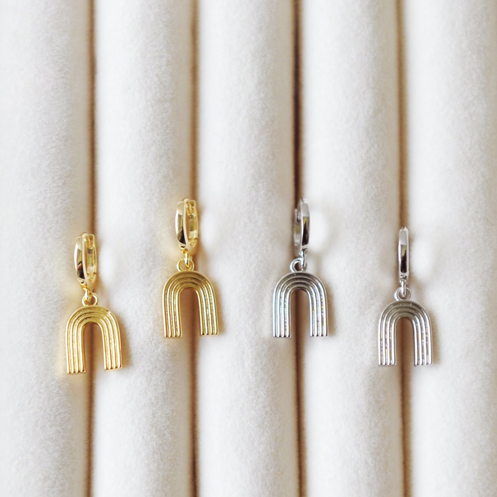 Skylar Rainbow Huggie Hoops