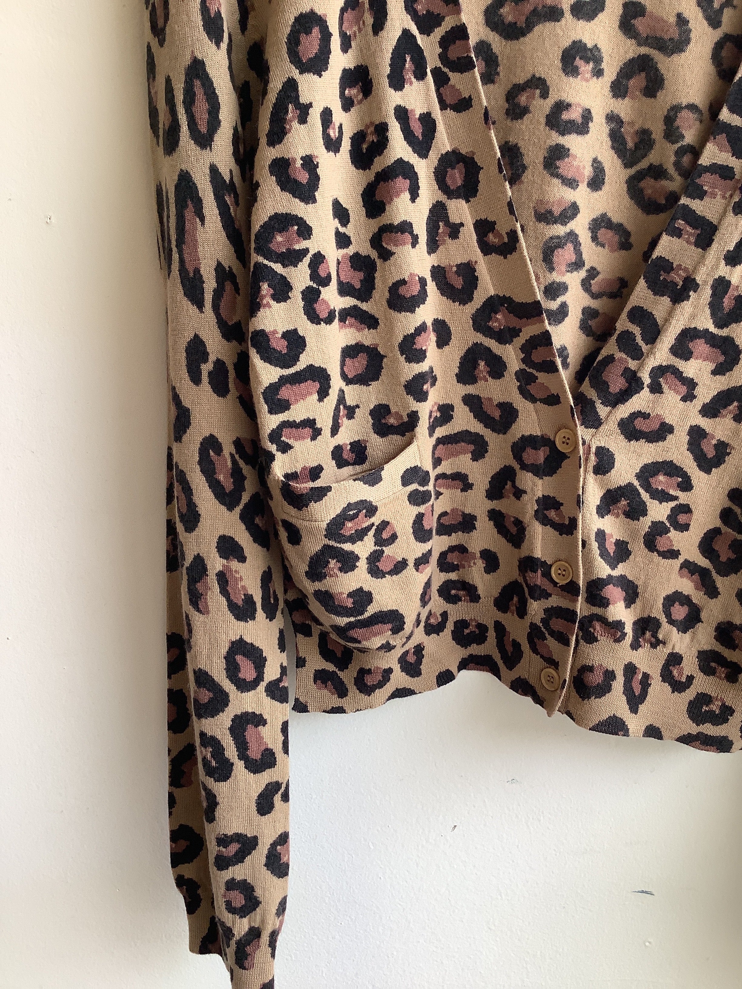 BCBG Maxazria Leopard Print Cardigan