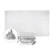 Porte-carte clair sur base ajustable, 1 3/16” x 1 ½”