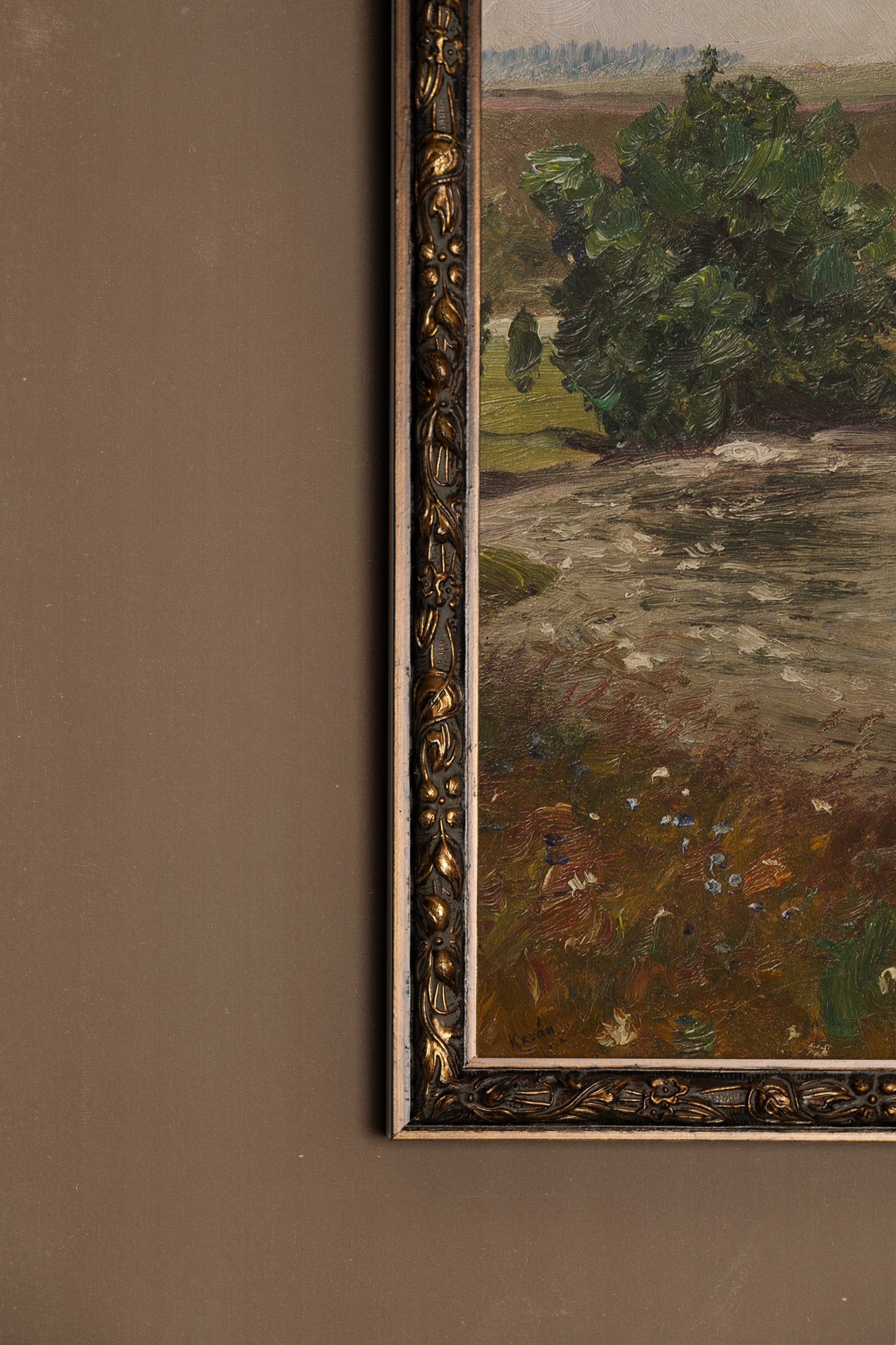 DOUCEUR DE PRINTEMPS, CADRE VINTAGE BRONZE