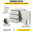 VEVOR Outdoor Kitchen Door Drawer Combo 38.1\'\'W x 22.6\'\'H x 20.8\'\'D, BBQ Access Door/Triple Drawers Combo with Stainless Steel Handles, Perfect for BBQ Island Patio Grill Station
