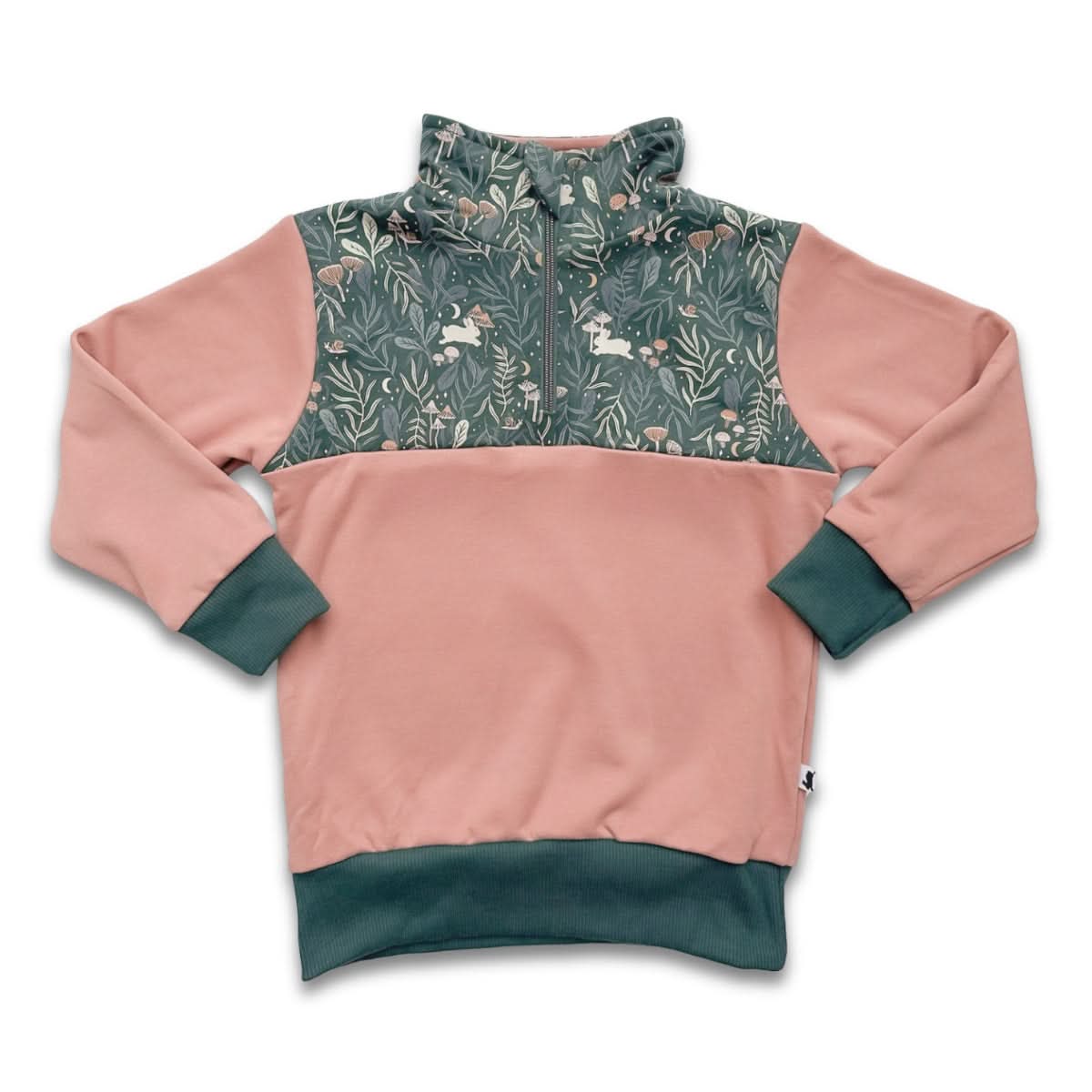 Youth Bamboo Fleece Half-Zip | Ash With Night Sky