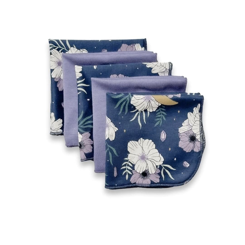 Bamboo Baby Washcloths (Pack Of 5) | Night Sky