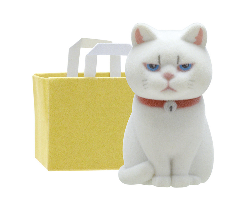 【ガチャ蔵】Cat in a Paper Bag Flocked Figure[Complete Set of 6]