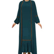 Elegant Two piece for ArabWomen Abaya Underwear dress and Kimono Abaya Open front Abaya for  Middle Easter Arab Dubai Women