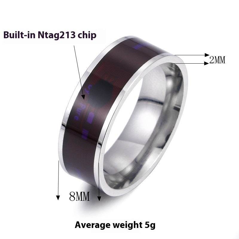 LED Display Smart Ring – Futuristic Stainless Steel Design for Digital Style & Everyday Wear